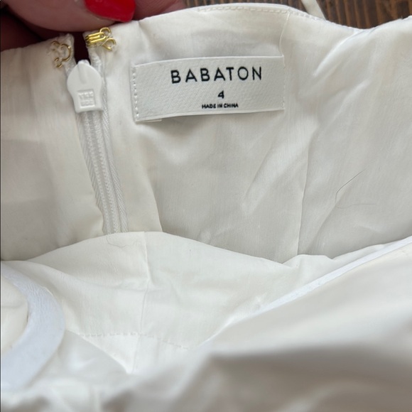 White Ruched Mini Dress - Picture 3 of 4